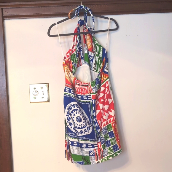 NWT FARM Rio Off White Pitta Colours Mini Dress - Picture 9 of 9